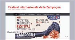 Desktop Screenshot of festivaldellazampogna.it